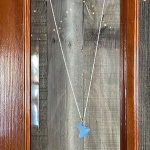 Montana Yellowstone River Glass Necklace